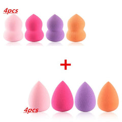 4pcs or 8pcs High Quality Multi Shape Sponge Puff Makeup Women Professional Blush Foundation Sponges Makeup Recommend Praise Hot cosmeticarena