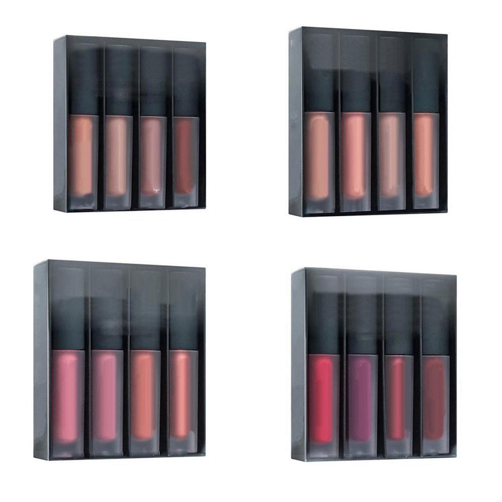POP ITEM! 4Pcs Women Moisturizer Matte Liquid Lip Glosses Lipsticks Set Cosmetic Makeup cosmeticarena