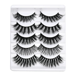 5 pairs 5D Mink Eyelashes Natural False Eyelashes Lashes Soft Fake Eyelashes Extension Makeup Wholesale cosmeticarena