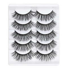 5 pairs 5D Mink Eyelashes Natural False Eyelashes Lashes Soft Fake Eyelashes Extension Makeup Wholesale cosmeticarena