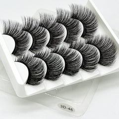 5 pairs 5D Mink Eyelashes Natural False Eyelashes Lashes Soft Fake Eyelashes Extension Makeup Wholesale cosmeticarena