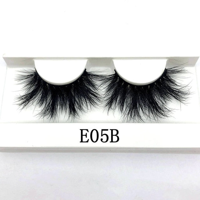 Mikiwi 25mm False Eyelashes Wholesale Thick Strip 25mm 3D Mink Lashes Custom Packaging Label Makeup Dramatic Long Mink Lashes cosmeticarena