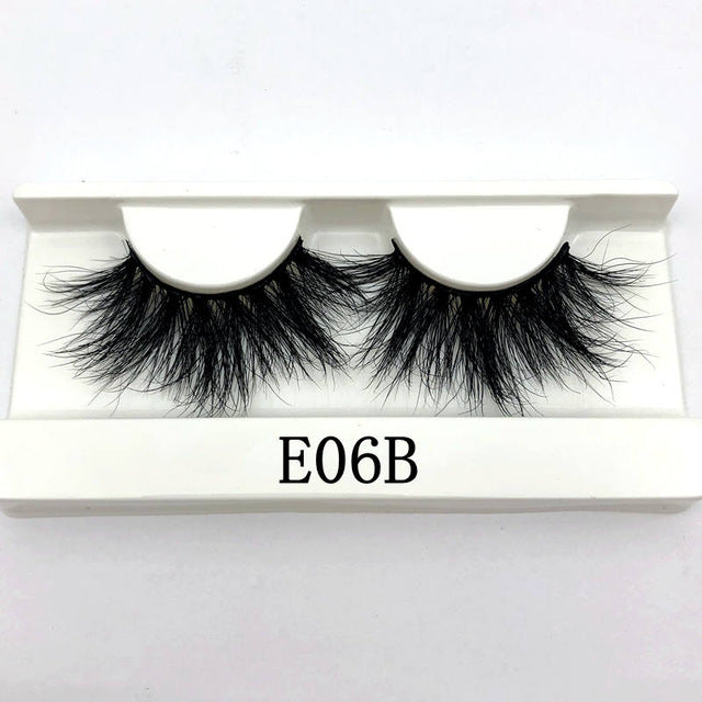 Mikiwi 25mm False Eyelashes Wholesale Thick Strip 25mm 3D Mink Lashes Custom Packaging Label Makeup Dramatic Long Mink Lashes cosmeticarena