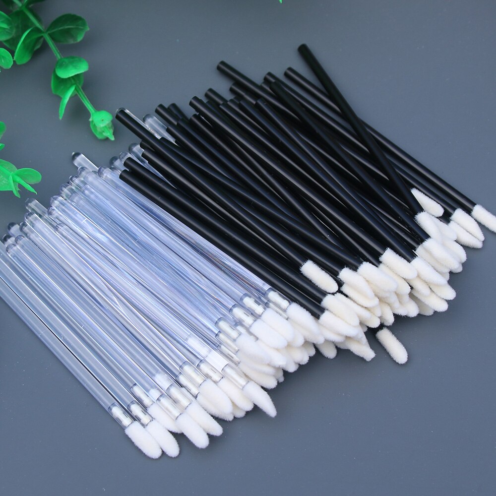 50/100pcs Disposable Lip soft brushes Makeup Necessary Tools Lipstick Wand Applicator Brushes cosmetic Accessories cosmeticarena