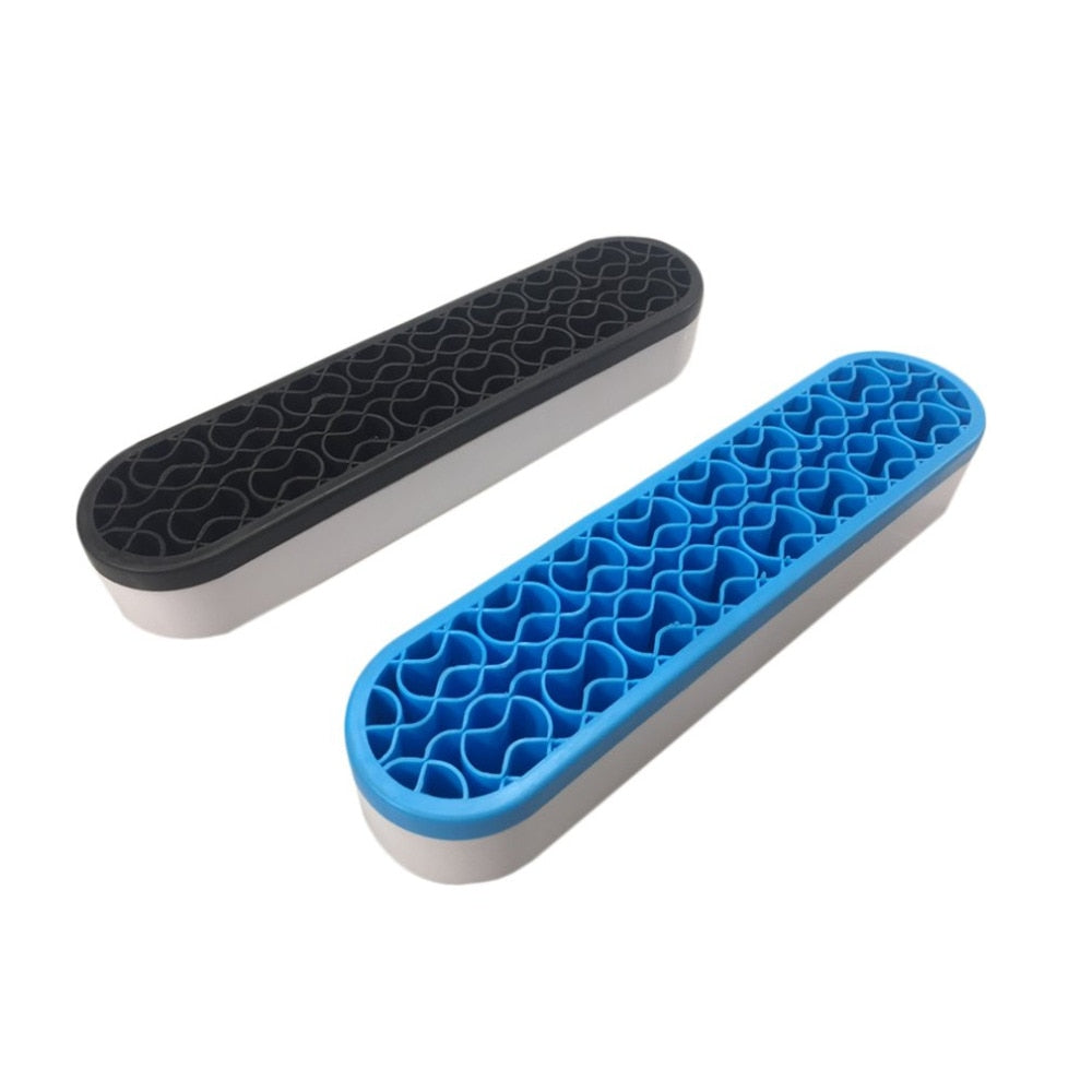 1Pcs Beauty Unique ABS Silicone Makeup Brushes Storage Box Desktop Cosmetic Brush Organizer Lipsticks Holders Makeup Accessories cosmeticarena