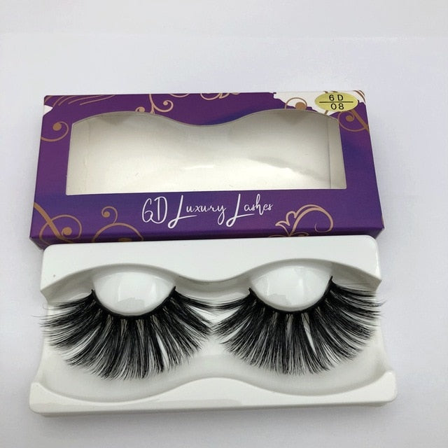 Mikiwi 7pairs 25mm long Faux 3D Mink Lashes Natural Long False Eyelashes Dramatic Volume Fake Lashes Makeup Extension Eyelashes cosmeticarena