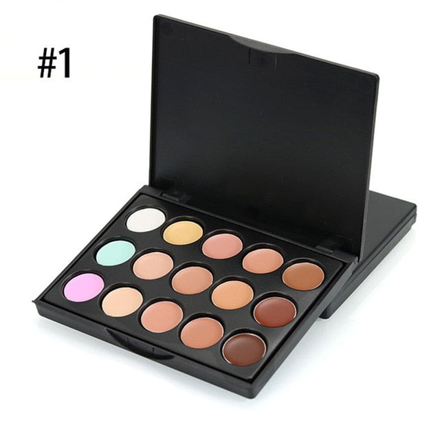 Concealer Palette Makeup 15 Colors Cream Base Palettes Matte Contouring Foundation Face Facial Cosmetic Set Contour Cosmetic cosmeticarena