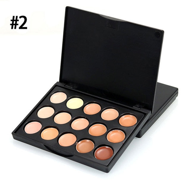 Concealer Palette Makeup 15 Colors Cream Base Palettes Matte Contouring Foundation Face Facial Cosmetic Set Contour Cosmetic cosmeticarena
