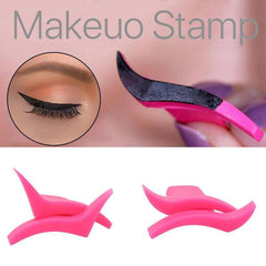 2PCS Silicone Eyeliner Stencil Template Stamp Wing Shape Eyelash Stamp Women Girl Makeup Accessories cosmeticarena