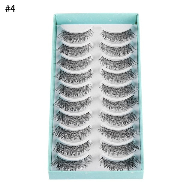 10 Pairs 3D Faux Mink Hair False Eyelashes Fluffy Wispy Multilayer Flutter Eyelash Faux Mink Eye Lashes Extension Makeup Tools cosmeticarena