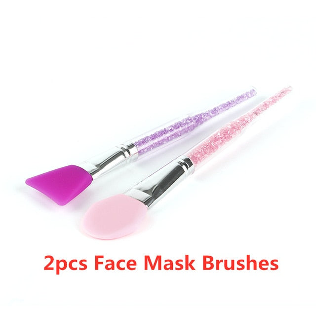 ELECOOL 2/1PCS Professional Silicone Face Mask Stirring Brush Soft Mask Mud Mixing Brush Makeup Tools for Women Face Skin Care cosmeticarena