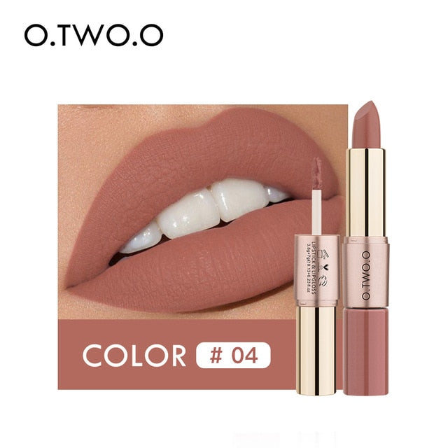O.TWO.O 12 Colors Lips Makeup Lipstick  Lip Gloss Long Lasting Moisture Cosmetic Lipstick Red Lip Matte Lipstick Waterproof cosmeticarena