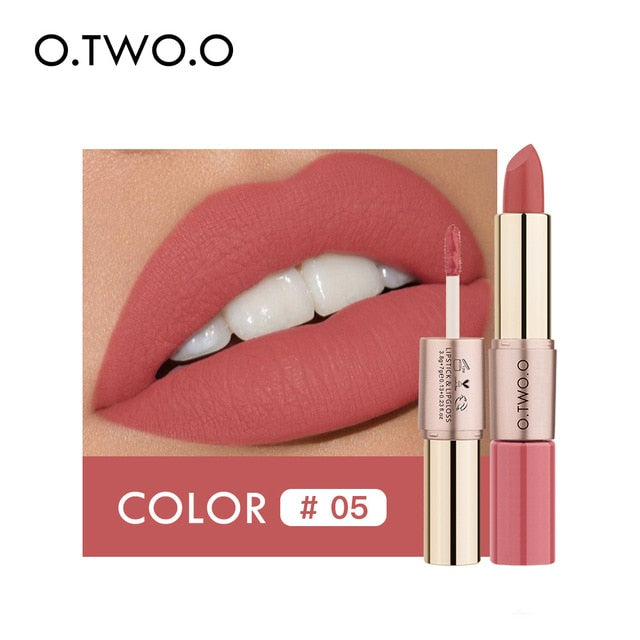 O.TWO.O 12 Colors Lips Makeup Lipstick  Lip Gloss Long Lasting Moisture Cosmetic Lipstick Red Lip Matte Lipstick Waterproof cosmeticarena