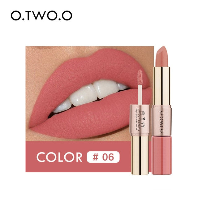 O.TWO.O 12 Colors Lips Makeup Lipstick  Lip Gloss Long Lasting Moisture Cosmetic Lipstick Red Lip Matte Lipstick Waterproof cosmeticarena