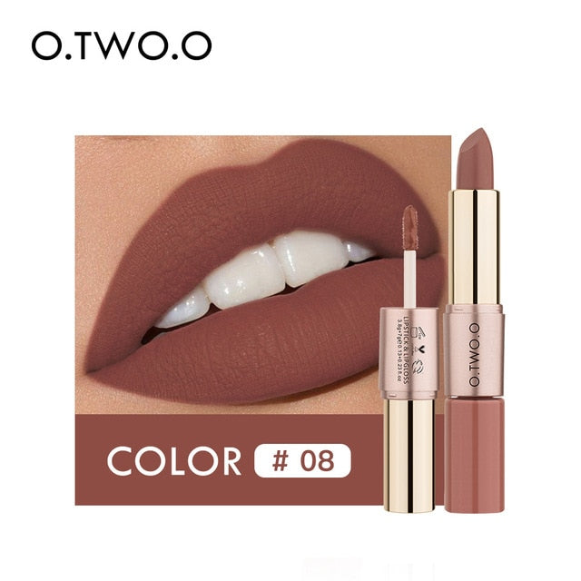 O.TWO.O 12 Colors Lips Makeup Lipstick  Lip Gloss Long Lasting Moisture Cosmetic Lipstick Red Lip Matte Lipstick Waterproof cosmeticarena