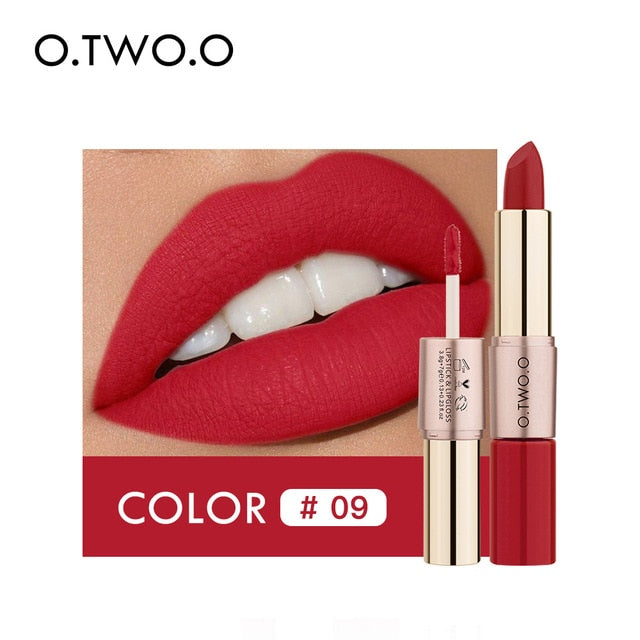 O.TWO.O 12 Colors Lips Makeup Lipstick  Lip Gloss Long Lasting Moisture Cosmetic Lipstick Red Lip Matte Lipstick Waterproof cosmeticarena