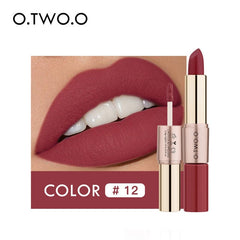 O.TWO.O 12 Colors Lips Makeup Lipstick  Lip Gloss Long Lasting Moisture Cosmetic Lipstick Red Lip Matte Lipstick Waterproof cosmeticarena