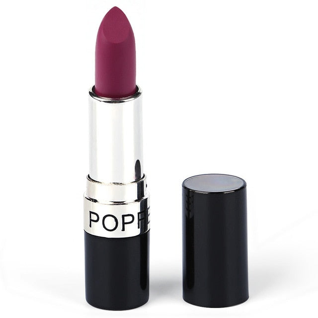 POPFEEL 20 Color Long-lasting Matte Lipstick Non-Stick Cup Waterproof/Water-Resistant Lip Makeup Easy to Wear Nude Lip Stick 19g cosmeticarena