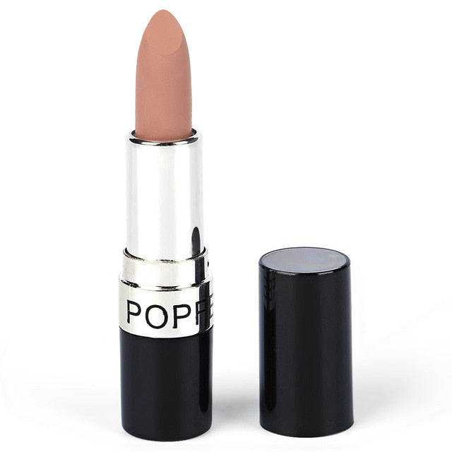 POPFEEL 20 Color Long-lasting Matte Lipstick Non-Stick Cup Waterproof/Water-Resistant Lip Makeup Easy to Wear Nude Lip Stick 19g cosmeticarena