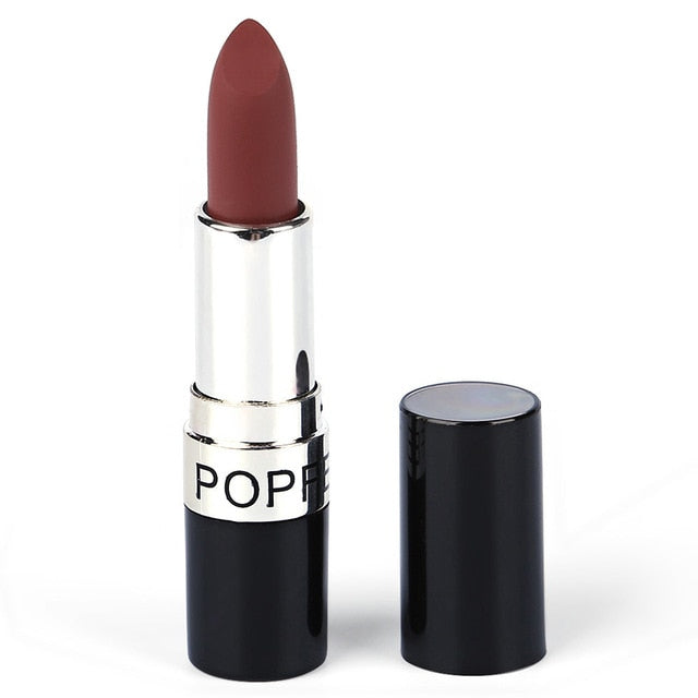 POPFEEL 20 Color Long-lasting Matte Lipstick Non-Stick Cup Waterproof/Water-Resistant Lip Makeup Easy to Wear Nude Lip Stick 19g cosmeticarena