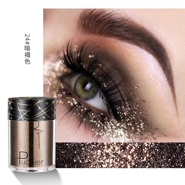 New Glitter Eye Shadow Professional Makeup Monochrome Shining Eyeshadow Universal Party Cosmetic Palete Paleta De Sombra TSLM2 cosmeticarena