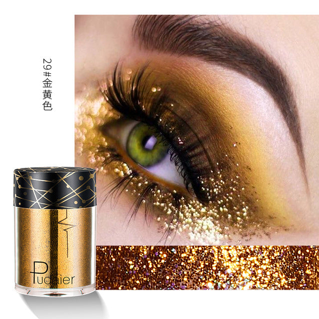 New Glitter Eye Shadow Professional Makeup Monochrome Shining Eyeshadow Universal Party Cosmetic Palete Paleta De Sombra TSLM2 cosmeticarena