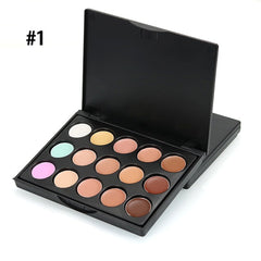 15 Colors Natural Professional Concealer Palettes Long-lasting Foundation Eyeshadow Face Contour Palette Makeup Foundation TSLM2 cosmeticarena