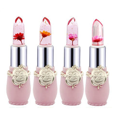 Waterproof Transparent Flower Jelly Lipstick Temperature Change Color Lip Balm Long Lasting Moisturizer Lip Cosmetic Makeup Tool cosmeticarena