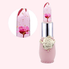 Waterproof Transparent Flower Jelly Lipstick Temperature Change Color Lip Balm Long Lasting Moisturizer Lip Cosmetic Makeup Tool cosmeticarena