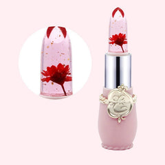 Waterproof Transparent Flower Jelly Lipstick Temperature Change Color Lip Balm Long Lasting Moisturizer Lip Cosmetic Makeup Tool cosmeticarena