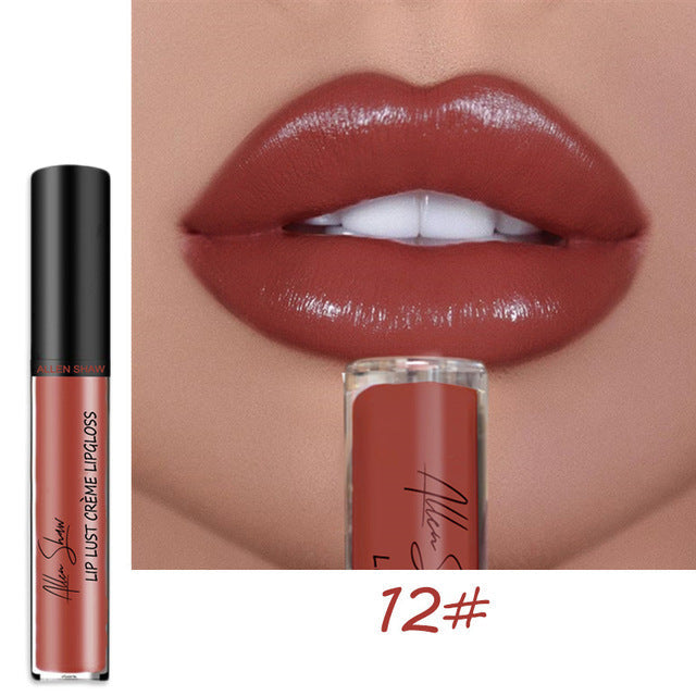 Nude Glitter Shimmer Liquid Lipstick Cosmetics Lips Gloss Long Lasting Waterproof Colorful Lipgloss Makeup Pigment Sexy Women cosmeticarena