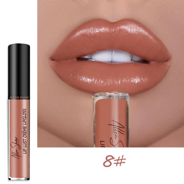 Nude Glitter Shimmer Liquid Lipstick Cosmetics Lips Gloss Long Lasting Waterproof Colorful Lipgloss Makeup Pigment Sexy Women cosmeticarena