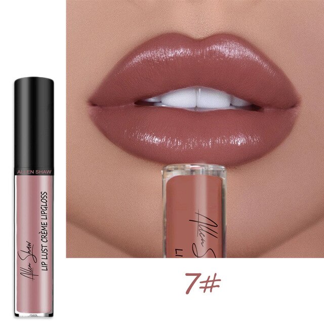 Nude Glitter Shimmer Liquid Lipstick Cosmetics Lips Gloss Long Lasting Waterproof Colorful Lipgloss Makeup Pigment Sexy Women cosmeticarena