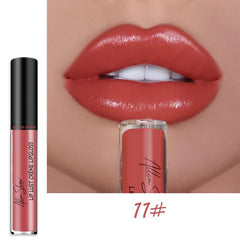 Nude Glitter Shimmer Liquid Lipstick Cosmetics Lips Gloss Long Lasting Waterproof Colorful Lipgloss Makeup Pigment Sexy Women cosmeticarena