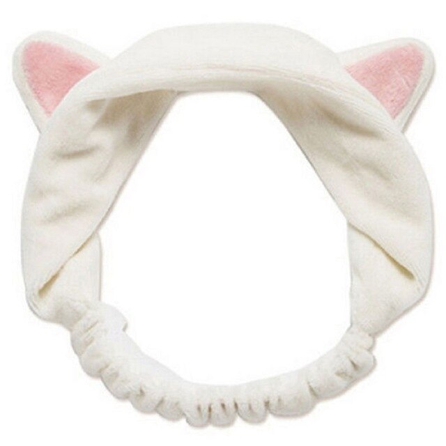 New Arrival Cute Womens Girls Headband Cat Ears Hairband Party Gift Headdress Hair Accessories Makeup Cleaning Tools cosmeticarena