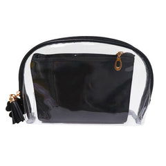 PU Transparent Cosmetic Bag Waterproof Clear Pouch Organizer Makeup Bags Women Travel Toiletry Case Accessories With A Small Bag cosmeticarena