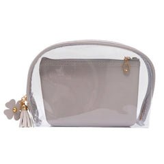 PU Transparent Cosmetic Bag Waterproof Clear Pouch Organizer Makeup Bags Women Travel Toiletry Case Accessories With A Small Bag cosmeticarena