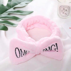 2019 New OMG Letter Coral Fleece Wash Face Bow Headbands For Women Girls Headbands Headwear Hair Bands Turban Hair Accessories cosmeticarena