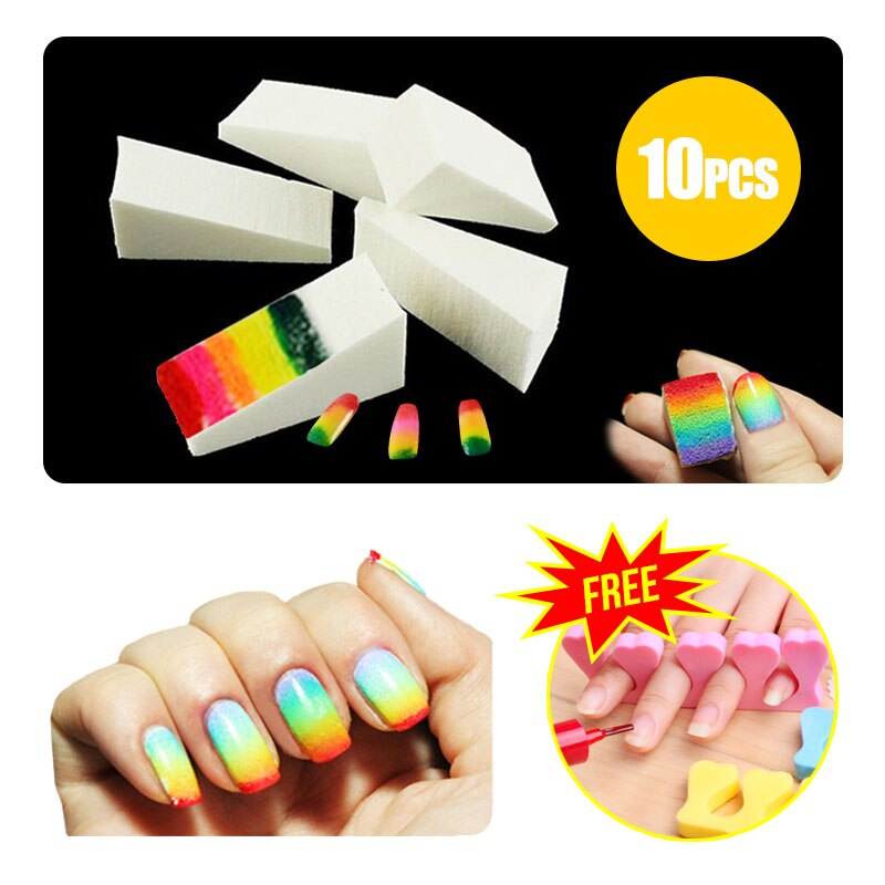 5PCS Nail Sponge Stamp Polish Manicure Salon Accessory Gradient Color cosmeticarena