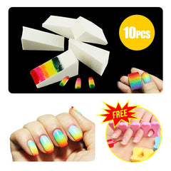 5PCS Nail Sponge Stamp Polish Manicure Salon Accessory Gradient Color cosmeticarena
