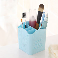 Cosmetic Brushes Pens Storage Holder Box 4 Compartments Tower Brush Organizer Makeup Table Box Cosmetic Case Accessories&Props cosmeticarena