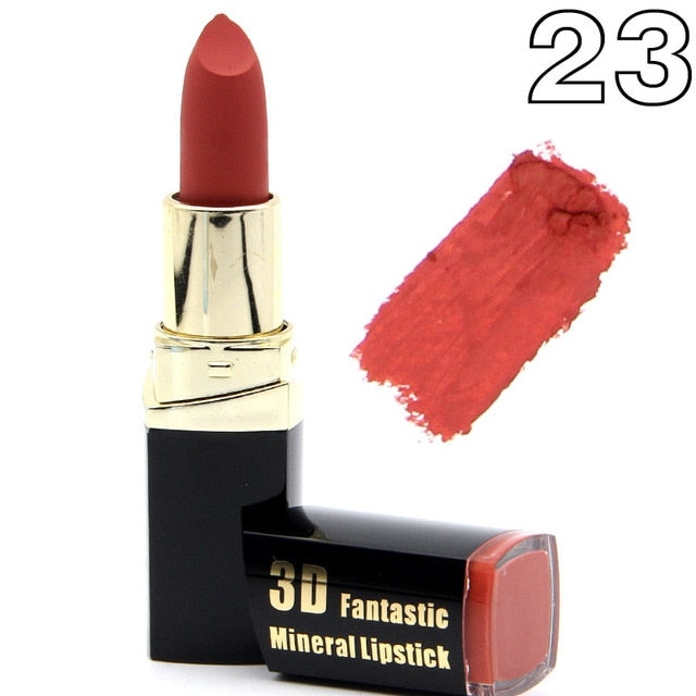 Miss Rose brand batom 24color Nude Matte lipstick Matte Velvet Lipstick Beauty Red Lips batom Cosmetic long-lasting makeup cosmeticarena