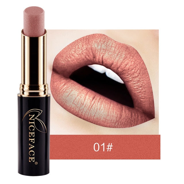 New Arrival Lip Matte Shimmer Metallic Lipstick Waterproof cosmeticarena