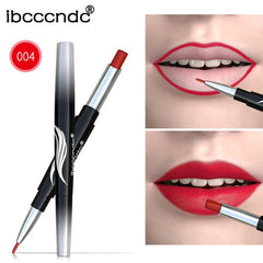 10 Colors Matte Lipstick Wateproof Double End Long Lasting Lipsticks Brand Lip Makeup Cosmetics Nude Dark Red Lips Liner Pencil cosmeticarena