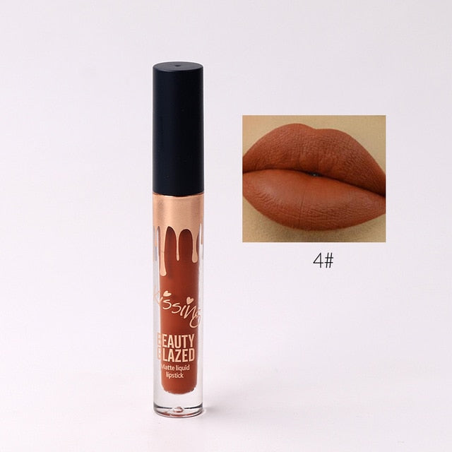 BEAUTY GLAZED 6 Colors Matte Lipstick Set Waterproof Long Lasting Lip Gloss Nude Velvet Pigment Batom Women Fashion Lip Makeup cosmeticarena