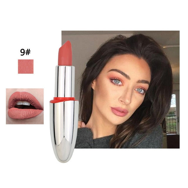 14 Color Matte Lipstick Lips Make Up Waterproof Velvet Lip Stick Shimmer Nude Brown Lips Makeup Matt Long Lasting Lipsticks cosmeticarena