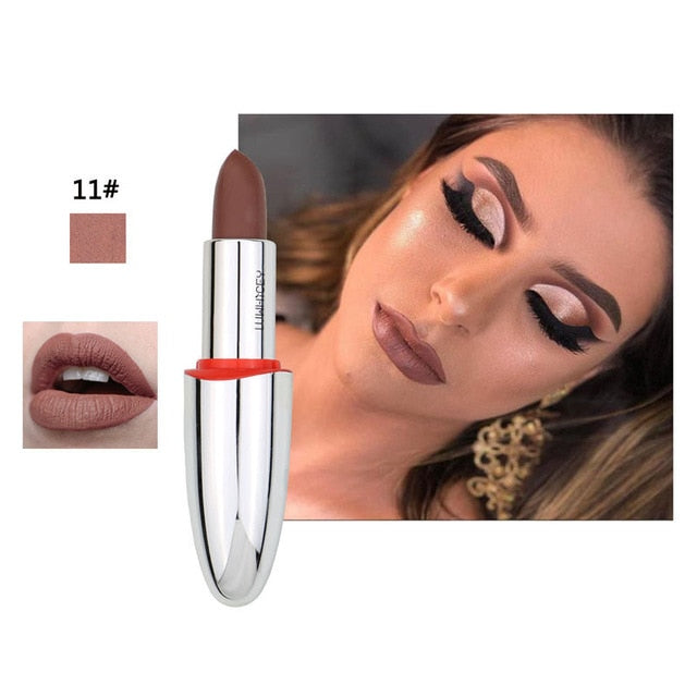 14 Color Matte Lipstick Lips Make Up Waterproof Velvet Lip Stick Shimmer Nude Brown Lips Makeup Matt Long Lasting Lipsticks cosmeticarena