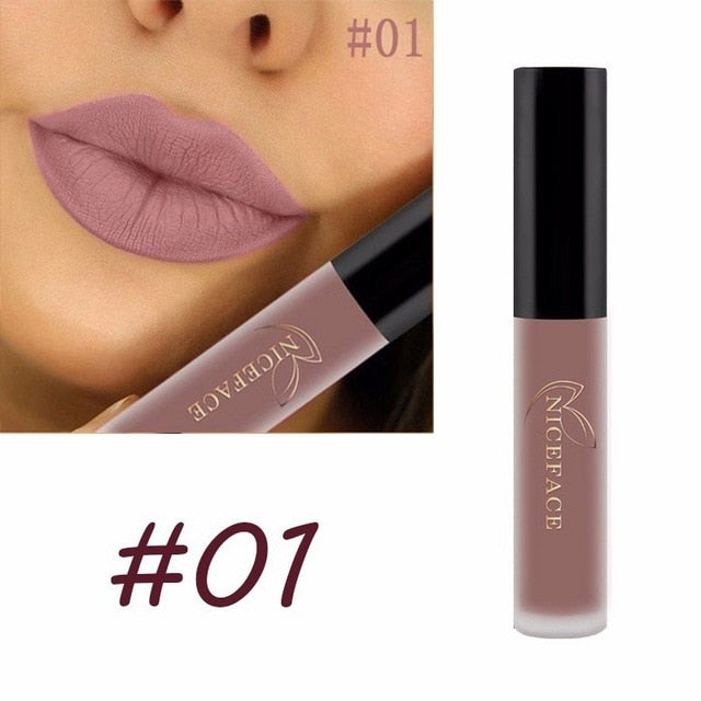 24 Color Liquid Lipstick Matte Long Lasting Makeup Lips Red Matt Nude Gloss Cosmetics Waterproof Matte Lipsticks cosmeticarena