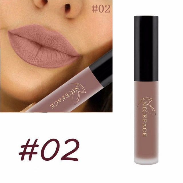 24 Color Liquid Lipstick Matte Long Lasting Makeup Lips Red Matt Nude Gloss Cosmetics Waterproof Matte Lipsticks cosmeticarena