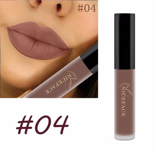 24 Color Liquid Lipstick Matte Long Lasting Makeup Lips Red Matt Nude Gloss Cosmetics Waterproof Matte Lipsticks cosmeticarena